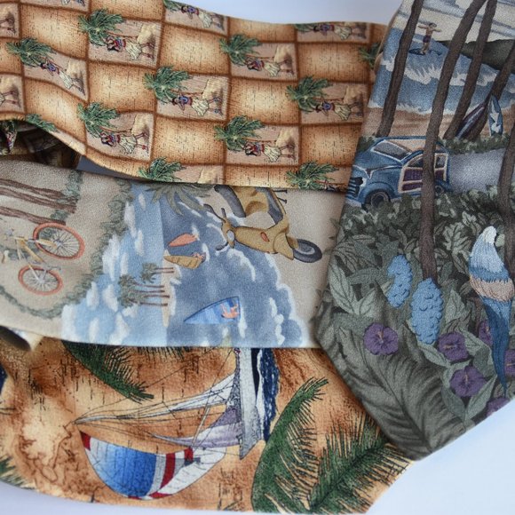 Set of 4 100% Silk Tropicalo Ties by Tango - Picture 10 of 10